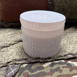 White Textured Candle Holder